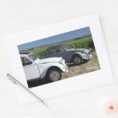 ヴィンテージフランスの車 長方形シール (封筒)