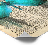 ヴィンテージフランスの辞書（ブルーバタフライ） ポスター (角)