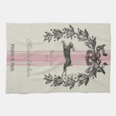 ヴィンテージフランスの野ウサギ キッチンタオル (横)