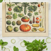 ヴィンテージフランスの野菜用キッチンタオル キッチンタオル (折り畳み)