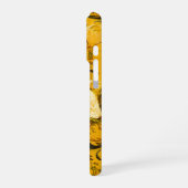 ヴィンテージフランスの金ゴールドイエロートイルビクトリアンフローラ iPhoneケース (左側面)