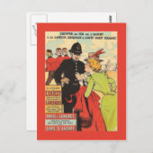 ヴィンテージフランスの鉄道のポスター、パリからロンドン ポストカード (正面/裏面)