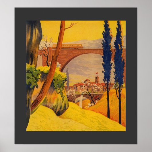 ヴィンテージフランスの鉄道の旅行ポスター ポスター (正面)