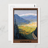 ヴィンテージフランスの鉄道アルプストラベル ポストカード (正面/裏面)