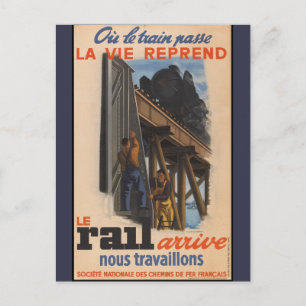 ヴィンテージフランスの鉄道旅行ヨーロッパ ポストカード