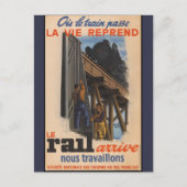 ヴィンテージフランスの鉄道旅行ヨーロッパ ポストカード (正面)