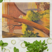 ヴィンテージフランスの鉄道旅行 キッチンタオル (折り畳み)