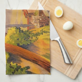 ヴィンテージフランスの鉄道旅行 キッチンタオル (四つ折り)