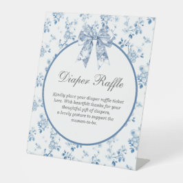 ヴィンテージフランスの陳腐おむつラッフルサイン 台座サイン