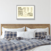 ヴィンテージフランスの食品、肉屋の肉のカット キャンバスプリント (インサイチュ (寝室))