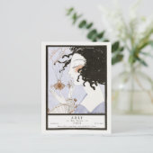 ヴィンテージフランスの香水ファッションイラスト葉書 ポストカード (スタンド正面)