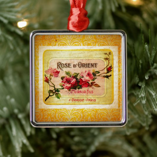 ヴィンテージフランスの香水ラベル メタルオーナメント (ツリー)