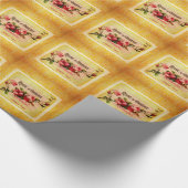 ヴィンテージフランスの香水ラベル ラッピングペーパー (角)