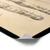 ヴィンテージフランスの1825鍼灸経線 ポスター (角)