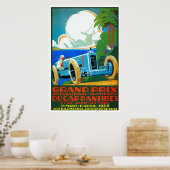 ヴィンテージフランスの1920年代レーシングカーグランプリ ポスター (キッチン)