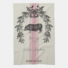 ヴィンテージフランスの キッチンタオル