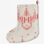 ヴィンテージフランスの・トインスパイアイル・ジパーソナライズされたョイ ラージクリスマスストッキング (裏面)