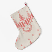 ヴィンテージフランスの・トインスパイアイル・ジパーソナライズされたョイ ラージクリスマスストッキング (裏面 (吊り時))