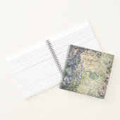 ヴィンテージフランスの・フローラ・エフェメラ・ノートブックまたはジャーナル ノートブック (内部)