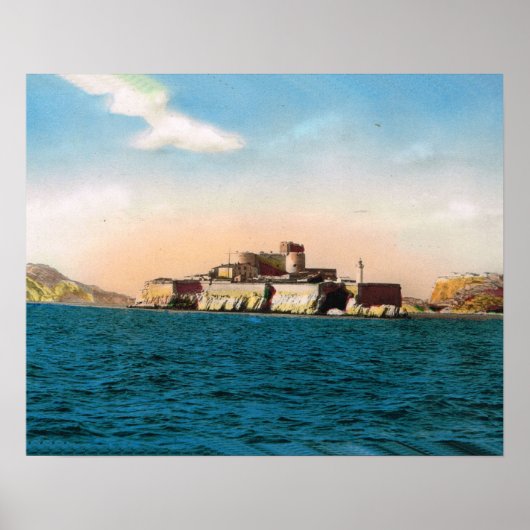 ヴィンテージフランスの、マルセイユ、シャトーもしド ポスター (正面)