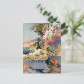 ヴィンテージフランスの・リビエラ旅広告行ポスター ポストカード (スタンド正面)