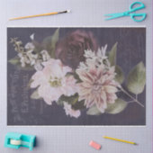 ヴィンテージフランスのEphemeraスクリプトバラの切り離し 薄葉紙 (クラフト)