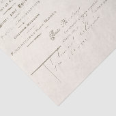 ヴィンテージフランスのEphemeraフローリスト請求書スクリプト 薄葉紙 (詳細)