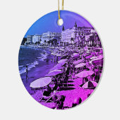 ヴィンテージフランスカンヌザビーチ セラミックオーナメント (左)