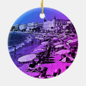 ヴィンテージフランスカンヌザビーチ セラミックオーナメント (裏面)