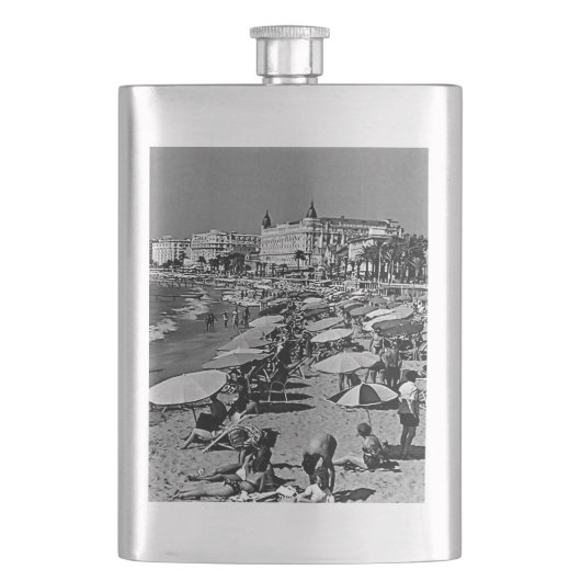 ヴィンテージフランスカンヌザビーチ フラスク (正面)