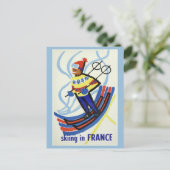 ヴィンテージフランススキーフランスの旅行 ポストカード (スタンド正面)
