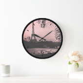 ヴィンテージフランスパリエッフェルタワーサンセットラージクロ ラージ壁時計 (ホーム)