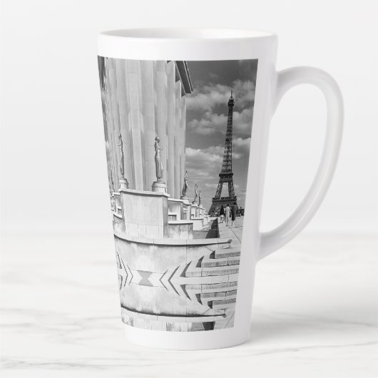 ヴィンテージフランスパリエッフェルタワーシャイロットパレス カフェラテマグ (右)