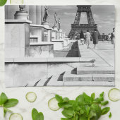 ヴィンテージフランスパリエッフェルタワーチャイロパレス キッチンタオル (折り畳み)