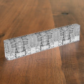 ヴィンテージフランスパリエッフェルタワーチャイロパレス デスクネームプレート (側面)