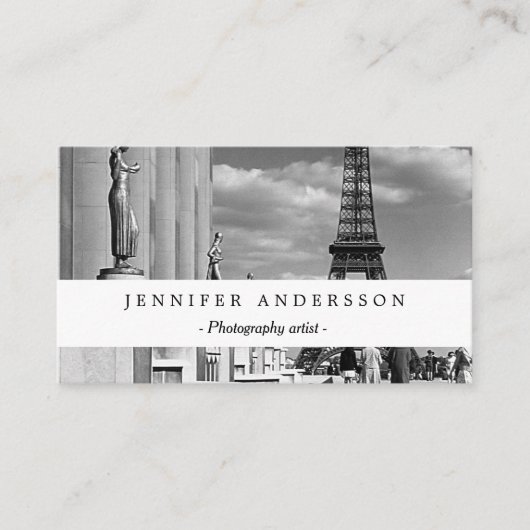 ヴィンテージフランスパリエッフェルタワーチャイロパレス 名刺 (正面)
