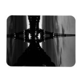 ヴィンテージフランスパリエッフェルタワー反射1970 マグネット (横)