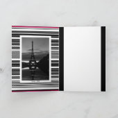 ヴィンテージフランスパリエッフェルタワー反射 カード (内部)