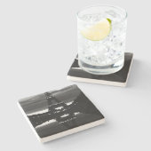 ヴィンテージフランスパリエッフェルタワー反射 ストーンコースター (横)