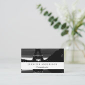 ヴィンテージフランスパリエッフェルタワー反射 名刺 (スタンド正面)