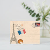 ヴィンテージフランスパリエッフェルタワー ポストカード (スタンド正面)