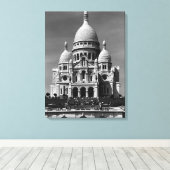 ヴィンテージフランスパリサクレクールバシリカ キャンバスプリント (インサイチュ (ウッドフロア))