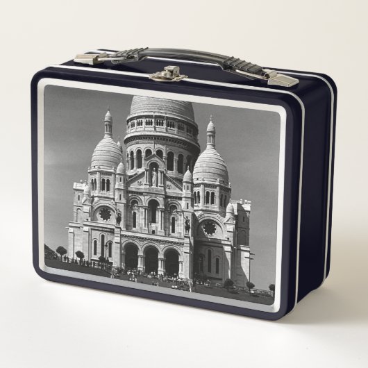ヴィンテージフランスパリサクレクールバシリカ メタルランチボックス (正面)