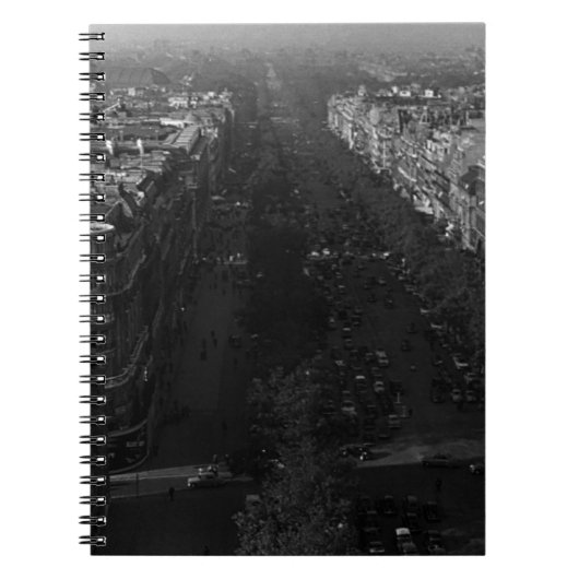 ヴィンテージフランスパリシャンゼリゼ通り ノートブック (正面)