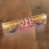 ヴィンテージフランスパリノートルダムカテドラルシンカー デスクネームプレート (側面)