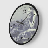 ヴィンテージフランスパリノートルダムカテドラルシンカー ラージ壁時計 (傾斜)