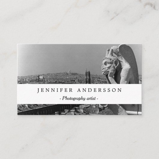 ヴィンテージフランスパリノートルダムカテドラルシンカー 名刺 (正面)