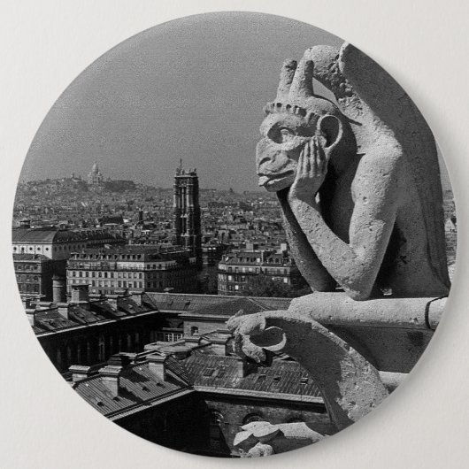 ヴィンテージフランスパリノートルダムカテドラルシンカー 缶バッジ (正面)