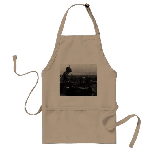 ヴィンテージフランスパリノートルダムカテドラルデビル スタンダードエプロン (正面)