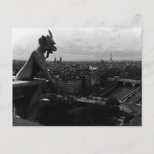 ヴィンテージフランスパリノートルダムカテドラルデビル ポストカード (正面)